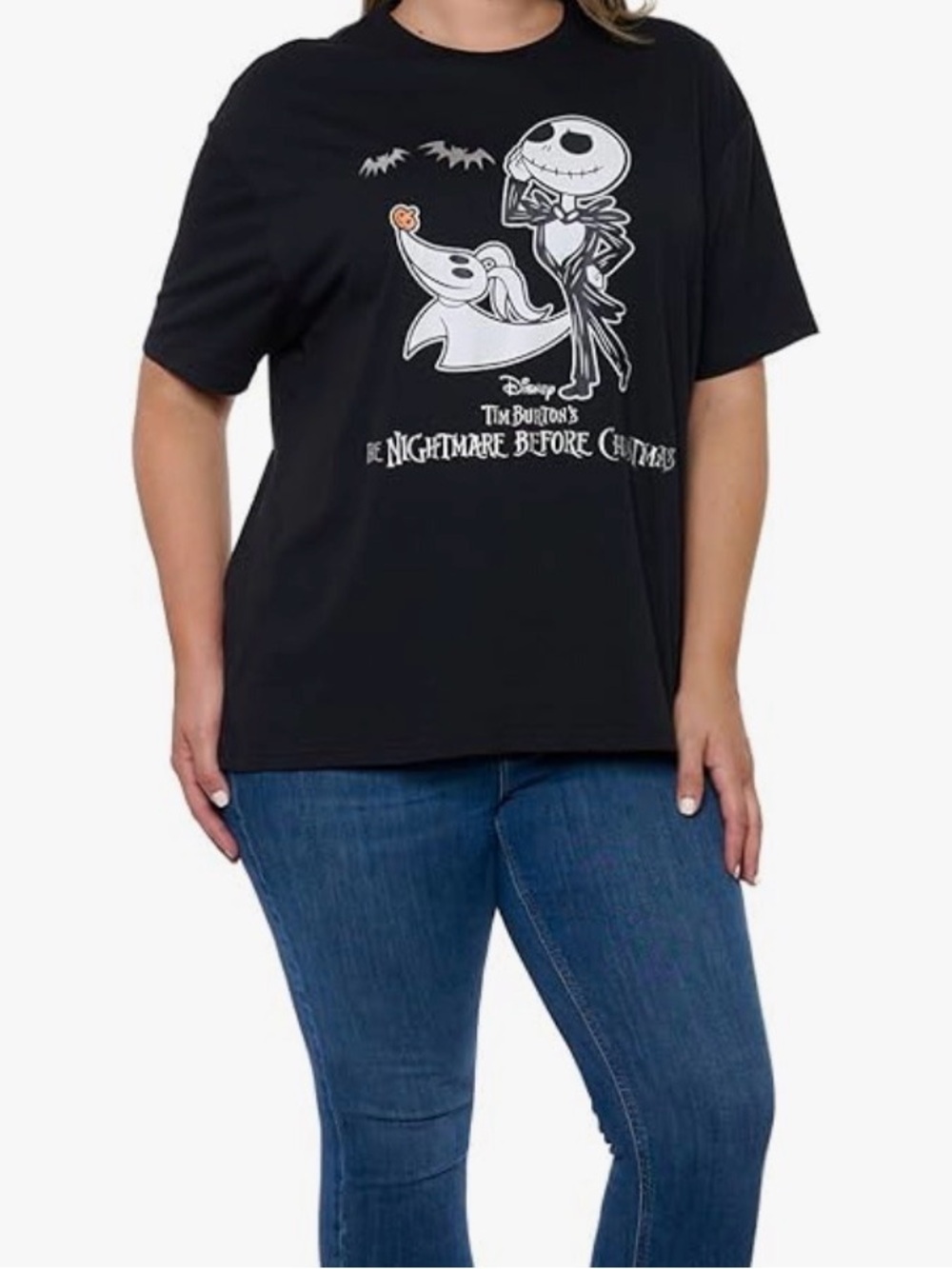 ⭐️ Disney Black The Nightmare Before Christmas Jack & Zero Graphic Tee
